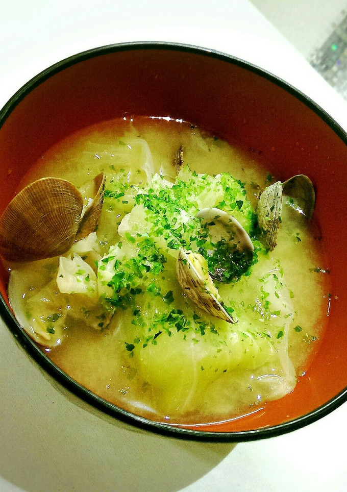 つまみになる☆あさりの酒蒸しお味噌汁-レシピのメイン写真