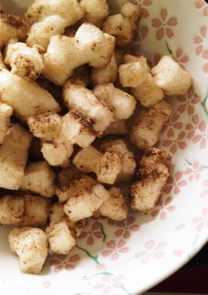 余ったお餅で♪ほうじ茶の揚げあられ-レシピのメイン写真