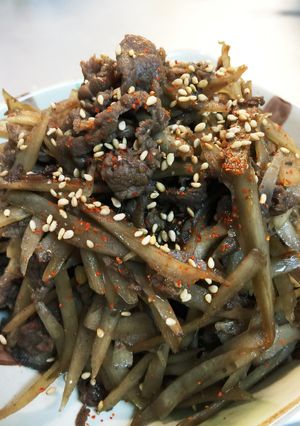 牛肉とごぼうとまいたけのしぐれ煮-レシピのメイン写真