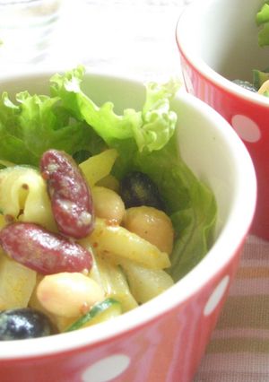 カレー風味はちみつマスタード豆ポテサラダ-レシピのメイン写真
