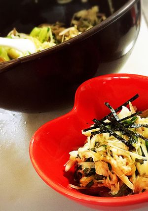 ササミとトロキュウのミョウガ和え-レシピのメイン写真