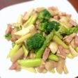 厚切りベーコンとアスパラ、エリンギ炒め