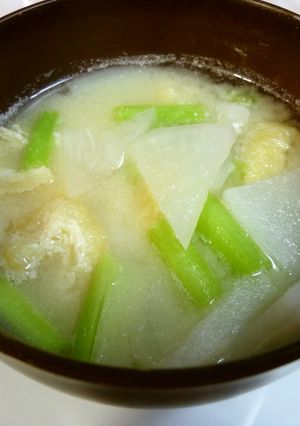 白カブと油揚げの味噌汁-レシピのメイン写真