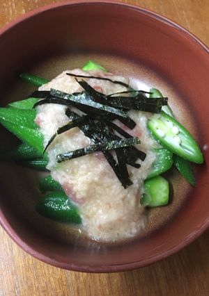 美味しい！！オクラの梅とろろ乗せ-レシピのメイン写真