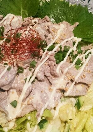 牛肉冷しゃぶ*ゴマだれも手作りで-レシピのメイン写真
