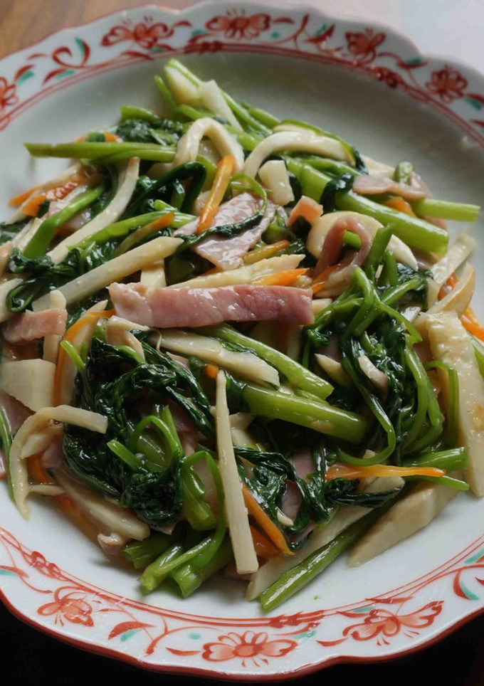 空芯菜とハムの炒め物-レシピのメイン写真