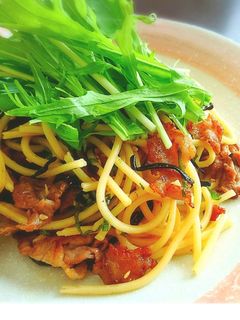 塩昆布と豚肉で旨味upなパスタ☆-レシピのメイン写真