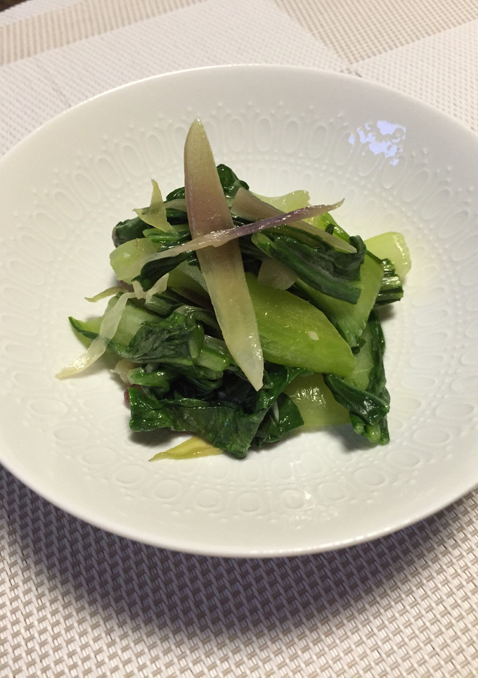 青梗菜とミョウガの炒め物-レシピのメイン写真