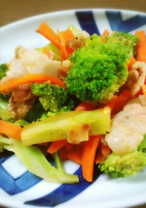 簡単☆ブロッコリーと豚バラ肉の中華炒め-レシピのメイン写真