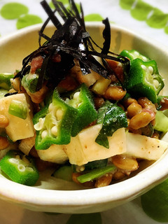 納豆・長芋・夏野菜のねばねば薬味和え♫-レシピのメイン写真