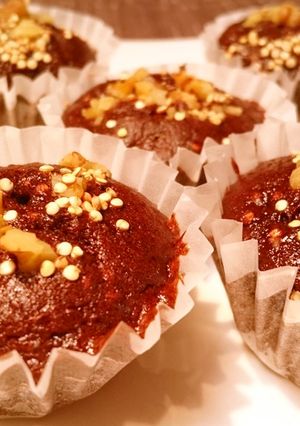 ローストキヌアの簡単ココアカップケーキ-レシピのメイン写真