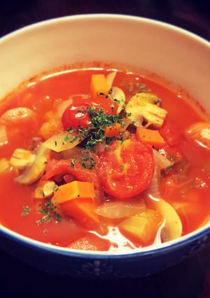 簡単たっぷり野菜(・ω・)ミネストローネ-レシピのメイン写真