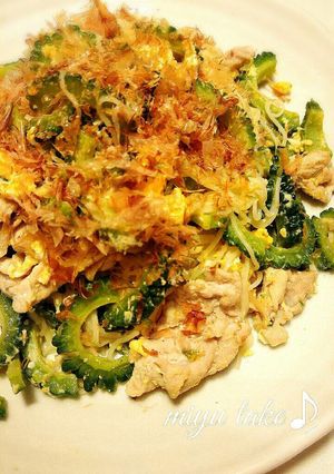 ゴーヤ素麺チャンプル♪麺つゆで簡単♡-レシピのメイン写真