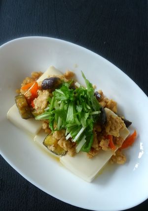 トッピング豆腐！ピリ辛ナスそぼろ♪-レシピのメイン写真