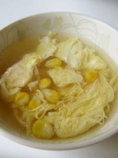 冷凍とうきびの卵とじスープ-レシピのメイン写真