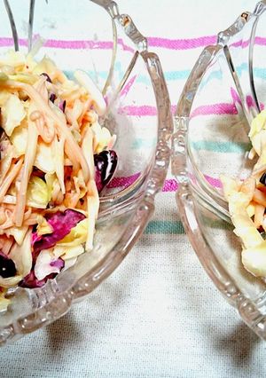 しば漬けキャベツえのきのピンクな副菜♪-レシピのメイン写真