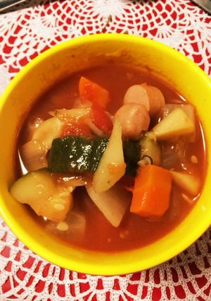 ミネストローネだけど辛〜いスープ-レシピのメイン写真