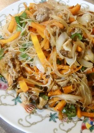 ごまらー油で、時短ボリューム焼きビーフン-レシピのメイン写真