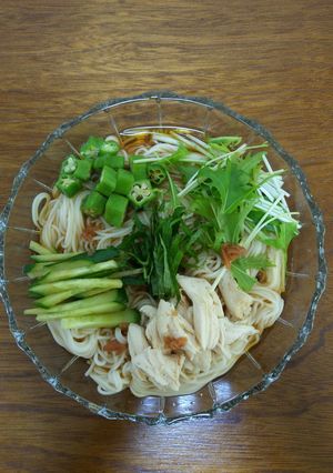 夏にピッタリ♪素麺の梅ぶっかけ-レシピのメイン写真