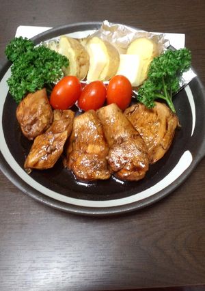 鳥胸のソーステリヤキとジャガバター-レシピのメイン写真