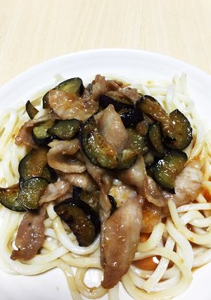 豚バラとナスの味噌冷やしうどん-レシピのメイン写真