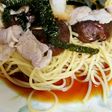 豚肉と椎茸の酒蒸し和風パスタ