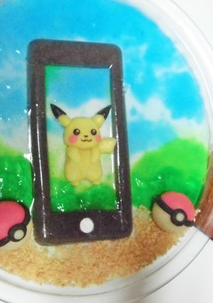 ポケモンGOピカチュウとココナッツプリン-レシピのメイン写真