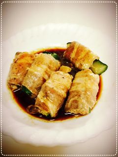 簡単♪ズッキーニと豚ばら肉巻き-レシピのメイン写真
