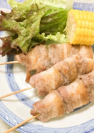 もちぶた 豚バラ串 魚焼きグリルver-レシピのメイン写真