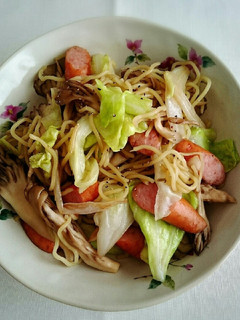 キャベツときのこのパスタ風塩焼きそば-レシピのメイン写真