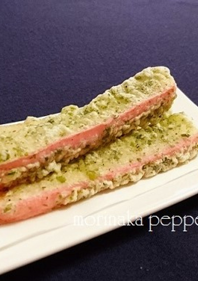 いつもと切り方変えて！かまぼこの磯辺揚げ-レシピのメイン写真