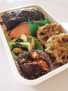 毎日男弁当⁂鮭塩焼き海苔弁-レシピのメイン写真