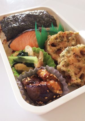 毎日男弁当⁂鮭塩焼き海苔弁-レシピのメイン写真