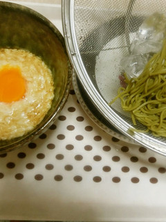 長いものスタミナ玉子汁 茶そば -レシピのメイン写真