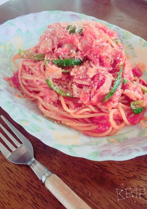 簡単茹でないトマトスパゲッティー☆パスタ-レシピのメイン写真
