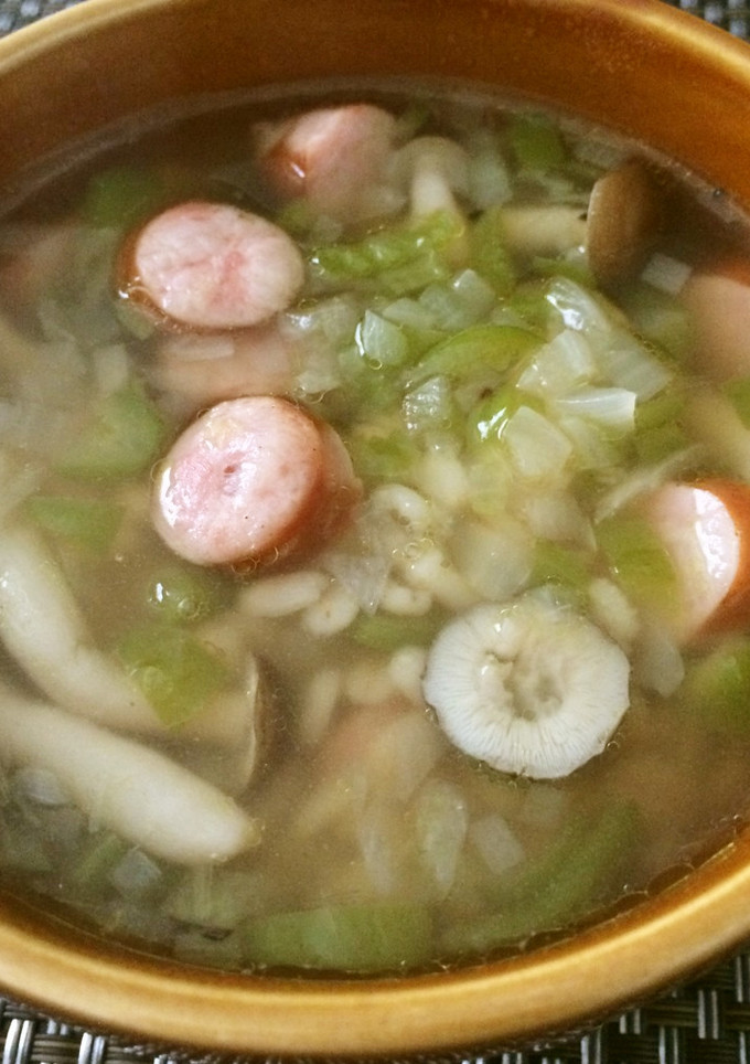 みじん切り野菜と押し麦のスープ-レシピのメイン写真