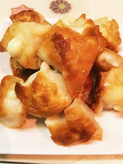 ワンタンの皮で簡単☆ちくわチーズ包み☆-レシピのメイン写真
