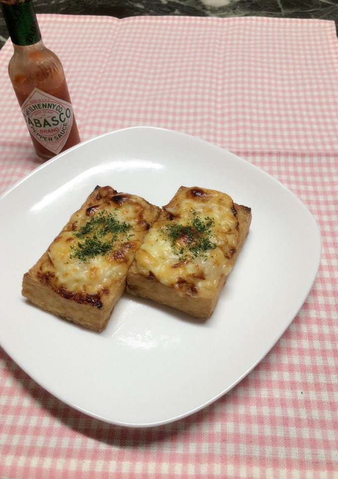 厚揚げのみそマヨチーズ焼き♪タバスコで♪-レシピのメイン写真