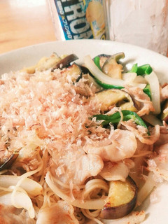 簡単!なすと豚肉のそうめんちゃんぷるー-レシピのメイン写真