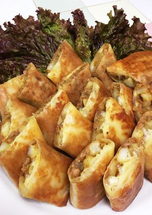 納豆・ポテト・チーズのカレー風味 春巻き-レシピのメイン写真