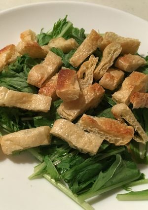 ☆水菜とカリカリ油揚げ☆-レシピのメイン写真