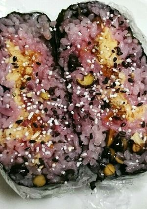 大人のおにぎらず、黒千石大豆と酢生姜。-レシピのメイン写真