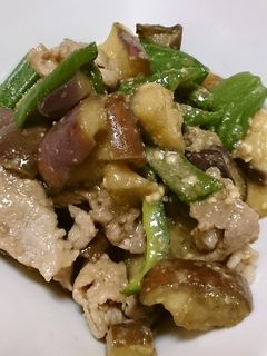 なすとピーマンと豚肉のごま味噌炒め♪-レシピのメイン写真