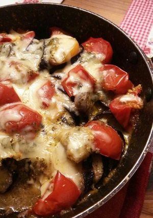 なすとトマトのバジル焼き-レシピのメイン写真