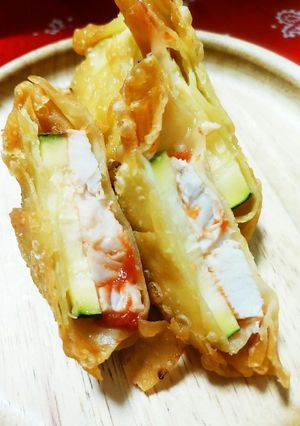 ☆鶏ハムＤＥワンタン揚げ☆-レシピのメイン写真