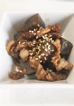 こんにゃくと豚こまの味噌炒め-レシピのメイン写真