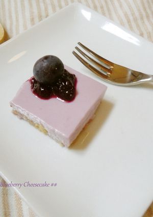 ブルーベリー♪レアチーズケーキ-レシピのメイン写真