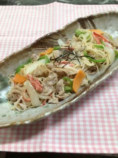 カニカマ入り上海風そうめんチャンプルー♪-レシピのメイン写真