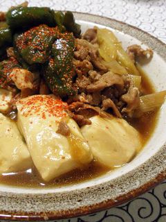 ピーマンが重要!我が家の肉豆腐-レシピのメイン写真