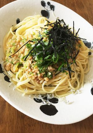 お皿一つで簡単納豆パスタ-レシピのメイン写真